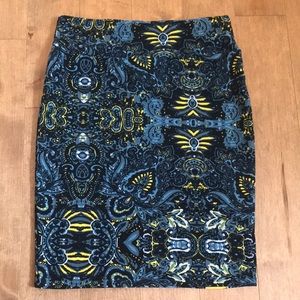Blue & yellow Printed skirt